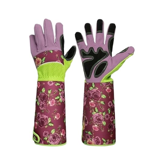 Lange Gartenhandschuhe Lange Gartenhandschuhe for Beschneiden, langlebig, durchstichfest, Arbeitshandschuh for den Garten, Handschutz, wasserdicht, for Trimmen und for die Gartenarbeit von LPATEBCVU