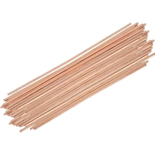 10/5 stücke Phosphor Kupfer Schweißen Stange 50/40cm Runde & Flache Elektrode for Hartlöten Löten Elektrische Mechanische Reparatur(Round 1x500mm,5 Rods) von LPAYBCFO