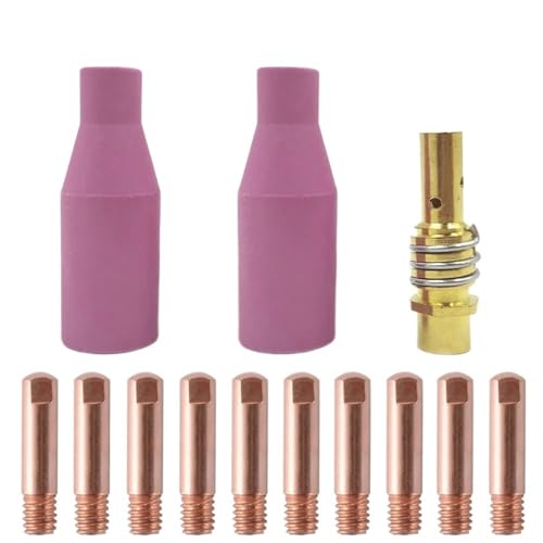 13-teilige Schweißbrenner-Gaskeramikdüse 15AK Argon Arc 0,6/0,8/1,0/1,2 mm Düsenhalter Kontaktspitze for 15AK MIG-Schweißbrenner(0.6MM) von LPAYBCFO