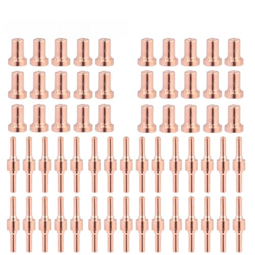 20/40/60 Stück Verbrauchsmaterialien aus rotem Kupfer, verlängerte Elektroden mit langer Spitze und lange Düsen for PT31 LG40 40A Luftplasmaschneider(40Pcs) von LPAYBCFO