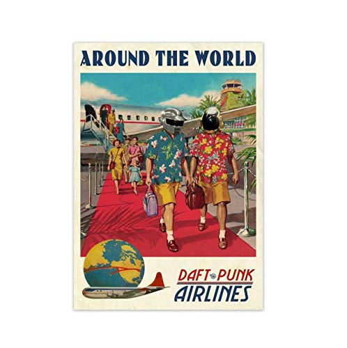 LPDCJF Daft Punk Around The World Poster EDM Poster Minimalistische Wandkunst Rip Daft Punk Poster Metall Blechschild 20,3 x 15,2 cm LPDCJF Daft Punk Around The World Poster EDM Poster Minimalistische Wandkunst Rip Daft Punk Poster Metall Blechschild 20,3 x 15,2 cm von LPDCJF