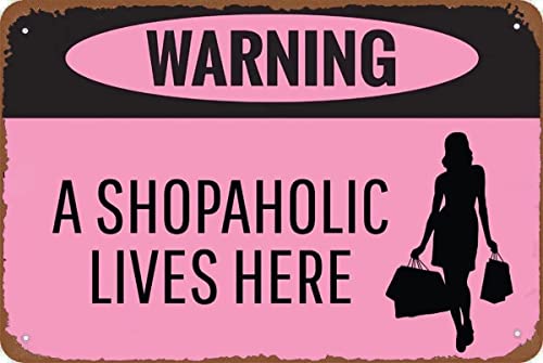 LPDCJF Dekoschild – Einkaufs-Schild – Vintage Metallschild – 20,3 x 30,5 cm – Blech – Warnung: Shopaholic Lives Here LPDCJF Dekoschild – Einkaufs-Schild – Vintage Metallschild – 20,3 x 30,5 cm – Blech – Warnung: Shopaholic Lives Here von LPDCJF