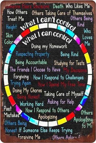 LPDCJF Poster mit Aufschrift "What I Can Control What I Can't Control", Wandkunst, Retro-Blechschild, Metallschild, Vintage-Schild, Metallposter, Wanddekoration für Zuhause, Küche, Garage, Bar, Pub LPDCJF Poster mit Aufschrift "What I Can Control What I Can't Control", Wandkunst, Retro-Blechschild, Metallschild, Vintage-Schild, Metallposter, Wanddekoration für Zuhause, Küche, Garage, Bar, Pub von LPDCJF