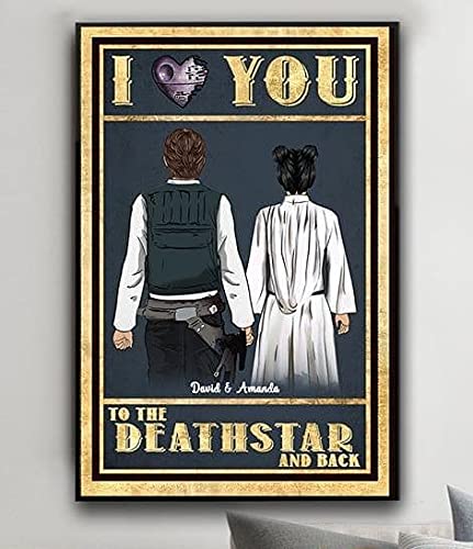 LPDCJF Vintage-Poster mit Aufschrift "I Love You To The Death Star and Back", lustiges Geschenk, 20,3 x 30,5 cm LPDCJF Vintage-Poster mit Aufschrift "I Love You To The Death Star and Back", lustiges Geschenk, 20,3 x 30,5 cm von LPDCJF