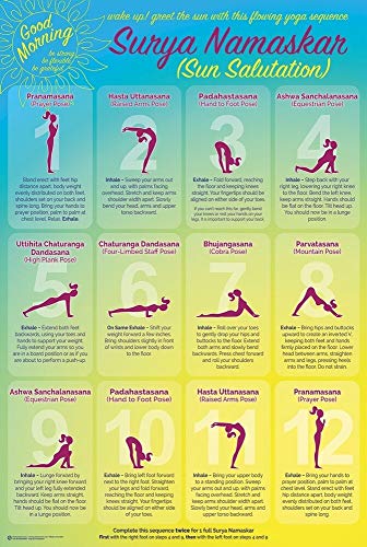 LPDCJF Yoga Sun Salutation Chart Poster Übung Fitness Wand Metallschild Poster Metallschild 40,6 x 30,5 cm LPDCJF Yoga Sun Salutation Chart Poster Übung Fitness Wand Metallschild Poster Metallschild 40,6 x 30,5 cm von LPDCJF