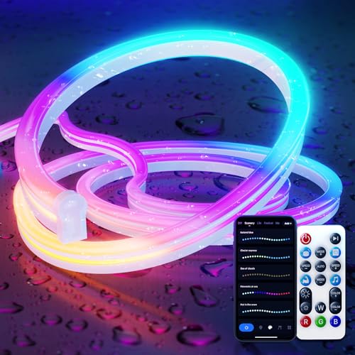 LED Strip 3m, RGB-IC Led streifen zum Selbermachen, Farbwechsel, Musik Sync, arbeitet mit Alexa und Google Assistant, RGB Led Band für Wanddekoration, 2,4 GHz Wifi LED Strip 3m, RGB-IC Led streifen zum Selbermachen, Farbwechsel, Musik Sync, arbeitet mit Alexa und Google Assistant, RGB Led Band für Wanddekoration, 2,4 GHz Wifi von LPDISPLAY