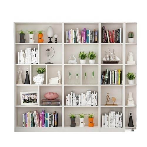LPEIJIE Modernes, minimalistisches Bücherregal aus massivem Holz, wirtschaftliches weißes Bücherregal für Wohnzimmer und Studenten von LPEIJIE