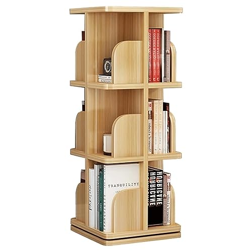 LPEIJIE Zuverlässiges Bücherregal, mehrschichtig, drehbar, 360° aufrecht, Bücherregal, Heimbüro-Dekoration, Präsentations-Bücherregal, einfach zu montierendes Regal, Bücherregal, sicher und stabil von LPEIJIE