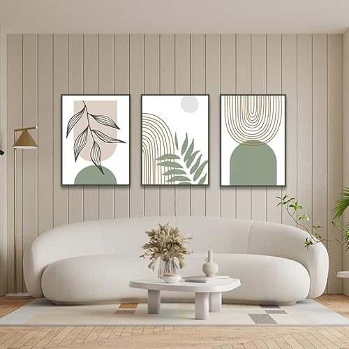 LPFNSF Modernes Premium-Poster-Set für Schlafzimmer, Wohnzimmer, Flur, Esszimmer Hintergrund Bekorative Poster, Abstrakte Botanische Blatt Gedruckt Poster Wandkunst, Ungerahmt. (Stil 2,40x60cm*3) von LPFNSF