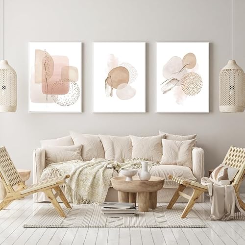 Moderne Geometrische Pflanzendekorationsplakat, Künstlerische Abstrakte Dekorationsmalerei, Gedrucktes Plakat Auf Der Hintergrundwand Des Schlafzimmers, Wohnzimmer, Büro, Rahmenlos. (A 4,20x30cm*3) von LPFNSF