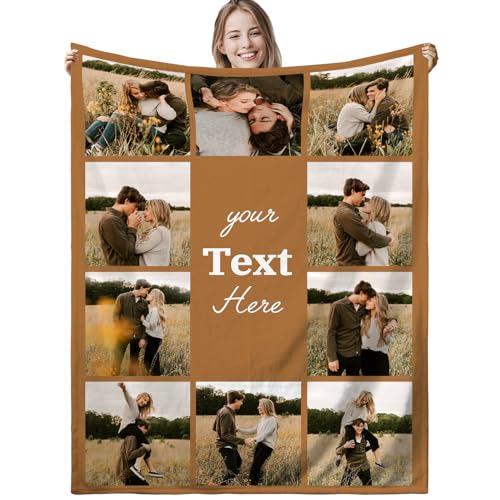 LPGYYU Personalisierte Decke, Fotodecke mit Eigenem Foto, Personalisiert Decke mit Foto, Kuscheldecke mit Foto, Decke Selbst Gestalten Foto, Personalisierte Geschenke fur Freundin, Mama, Papa von LPGYYU