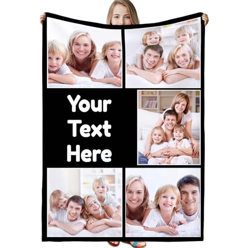 LPGYYU Personalisierte Decke, Fotodecke mit Eigenem Foto, Personalisiert Decke mit Foto, Kuscheldecke mit Foto, Decke Selbst Gestalten Foto, Personalisierte Geschenke fur Freundin, Mama, Papa von LPGYYU