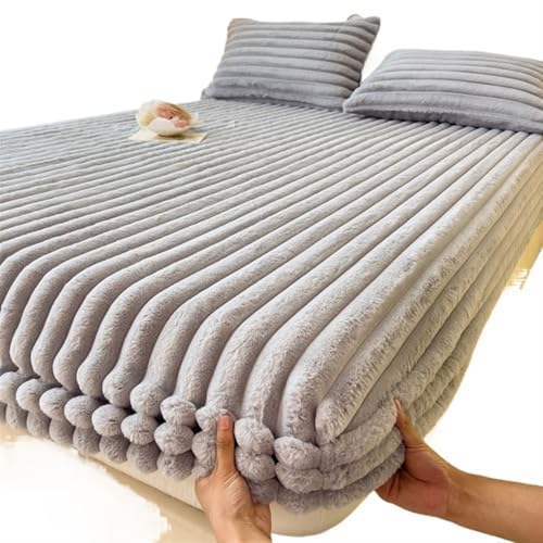 Fleece PlüSch Spannbettlaken King Queen Bettbezug Samt Matratzenbezug Weiches Studentenwohnheim Bettlaken Winter Warm Verdicktes Spannbettlaken Matratzenschoner PlüSch-Spannbettlaken(Gray,120x200cm-1p Fleece PlüSch Spannbettlaken King Queen Bettbezug Samt Matratzenbezug Weiches Studentenwohnheim Bettlaken Winter Warm Verdicktes Spannbettlaken Matratzenschoner PlüSch-Spannbettlaken(Gray,120x200cm-1p von LPHFDCS