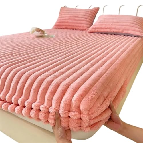 Fleece PlüSch Spannbettlaken King Queen Bettbezug Samt Matratzenbezug Weiches Studentenwohnheim Bettlaken Winter Warm Verdicktes Spannbettlaken Matratzenschoner PlüSch-Spannbettlaken(Pink,90x200cm-1pc Fleece PlüSch Spannbettlaken King Queen Bettbezug Samt Matratzenbezug Weiches Studentenwohnheim Bettlaken Winter Warm Verdicktes Spannbettlaken Matratzenschoner PlüSch-Spannbettlaken(Pink,90x200cm-1pc von LPHFDCS
