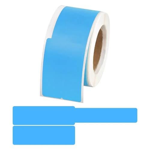 Kabelmarkierer 100 Stücke 25*38 + 40mm Selbstklebende Kabeletiketten Wasserdichte Drahtmarkierung Kabelanhänger Laserdrucker Aufkleber Verdrahtungsetiketten-Organizer Kabelmarkierungsrohr(Blue) von LPHFDCS