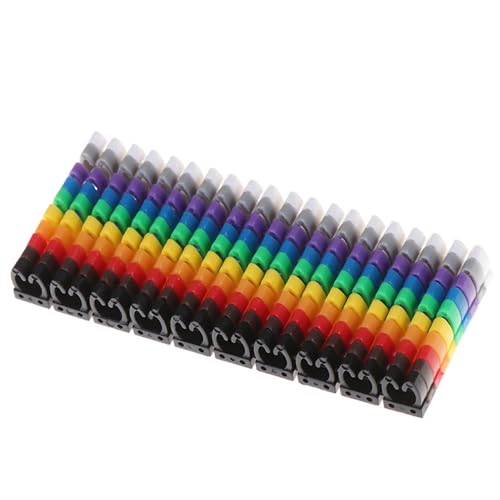 LPHFDCS Kabelmarkierer 150 Stück Kabelmarkierungen, bunt, Typ C, Markierungsnummer, Etikett for 2–3 mm Kabel, auffällig und leicht zu identifizieren Kabelmarkierungsrohr(1.5mm) von LPHFDCS