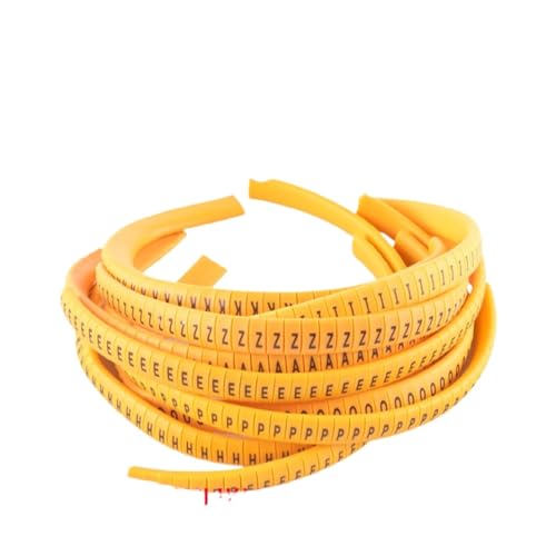 LPHFDCS Kabelmarkierer Flache Nummer Rohr Kabel Draht Marker 0 zu 9 for Kabel Größe AZ Buchstaben Kabel Marker Label kennzeichnung MS-65/100 Anzahl Ziel Kabelmarkierungsrohr(EC-J(A-Z)) von LPHFDCS