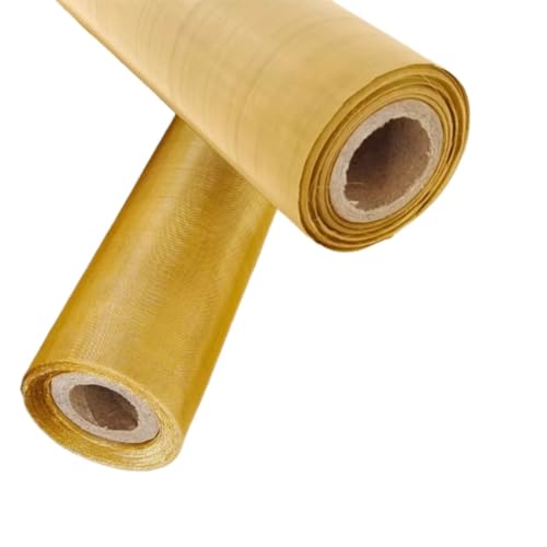 LPHFDCS Messinggeflecht Kupfergitter 6-250 Maschen Kupfer Messing Drahtgeflecht Abschirmgitter Metallnetz Feines Messing Signalgitter Industrielle Kupfergitter(40 Mesh 0.52mm) von LPHFDCS