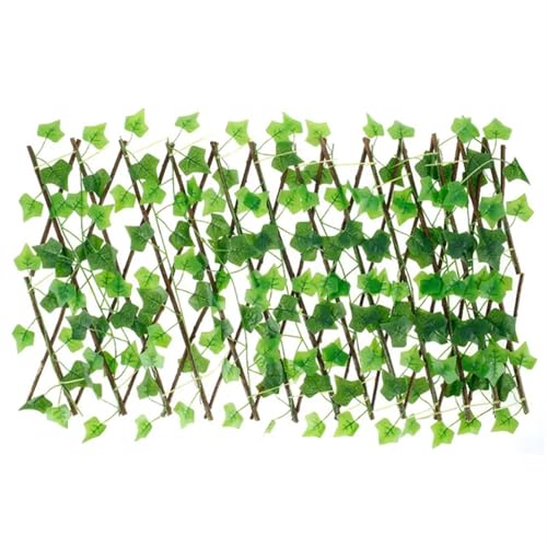 Pvc Screen Fence Erweiterbarer Zaun mit Solar-Lichterkette, Girlande, Rasenlicht, künstliche Hecken, Sichtschutzzaun for die Dekoration von Garten und Balkon im Freien Sichtschutz Balkon(2pcs) von LPHFDCS