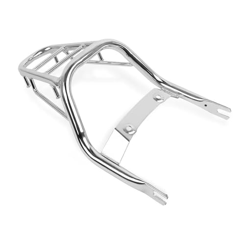 Hinterradgepäckträger Für Monkey 125 2018-2024 Für Z125 2023 Hinten Detachables Rückenlehne Gepäck Rack Fracht Unterstützung Halter Halterung Fracht Motorrad Gepäckträger(Chrome) von LPKGHBZNT