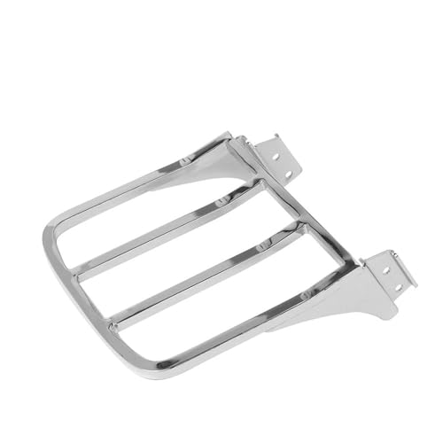 Hinterradgepäckträger Für Sportster Für XL Für Dyna Für Softail Für Flst Für Flstc Für Lstsc Motorrad-Rückenlehnen-Gepäckträger Motorrad Gepäckträger(Chrome) von LPKGHBZNT