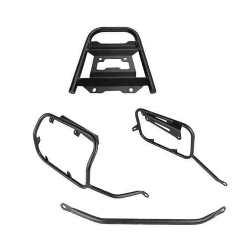 Hinterradgepäckträger Für Trk702x Pannier Halterung Motorrad Top Case Rack Gepäck Box Toolbox Unterstützung Halter Rahmen Motorrad Gepäckträger(Black One Set) von LPKGHBZNT