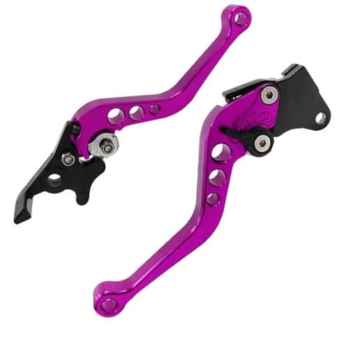 Motorrad Hebel Bremshebel 2-teiliges Kupplungs- Und Bremshebel-Set Motorrad-Lenker Bremshebel Motorrad-Bremsgriffe Rostfrei Verstellbar Kupplung Bremshebel(Violet) von LPKGHBZNT