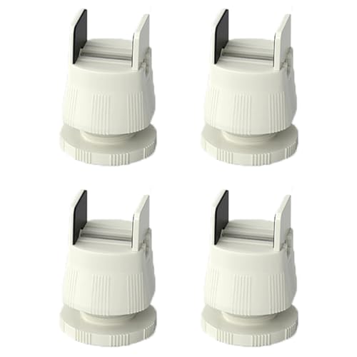 LPLPL Möbelerhöhungen - ABS-Möbelbeine, 4 Stück, Tischerhöhungen, verstellbare Sofaerhöhungen, fügen 6–8 cm Höhe hinzu, Bettstützfüße, for Hocker, Bett, Couch, Schreibtisch (schwarz) (weiß)(White) von LPLPL