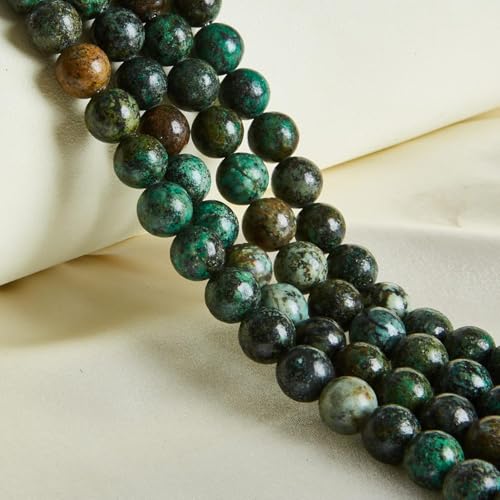 Natürliche runde Edelsteinperlen, 45 Stück 8 mm natürliche Opalperlen, Edelsteinperlen, runde lose Perlen zur Schmuckherstellung(African Turquoise,8mm) von LPLPL