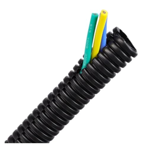 Wellrohr, 1/3/5/10 Meter AD7,5 mm - 34,5 mm PP-isolierter Welldrahtschlauch, Autokabel, hitzebeständige Schutzhülle (schwarz offen, ID8MM_5 METER) von LPLPL