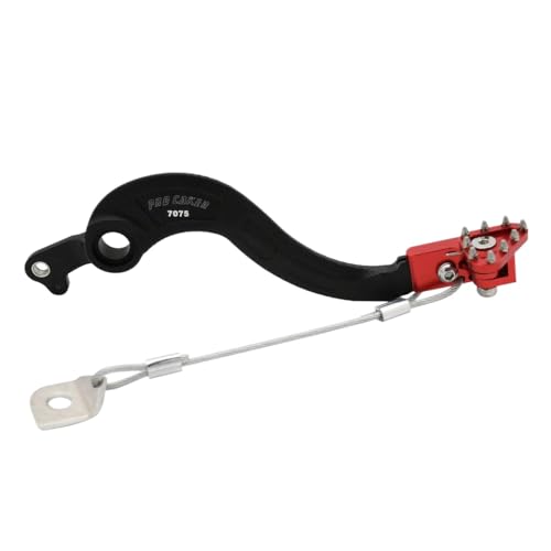 LPLRBKWQ Aluminium geschmiedet Heckbremspedalhebel, kompatibel mit CRF250R CRF450R CRF450RX CRF 250R 450R 450RX 2002-2020 Modelle Universal Motorradteile(B02 Brake Lever) von LPLRBKWQ