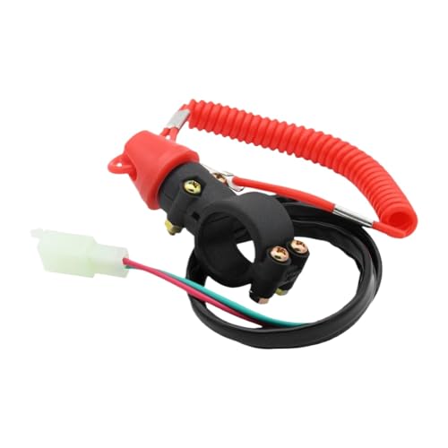 Universeller Außenbordmotor Kill Schalter Tether Lanyard kompatibel mit Bootsmotor und Motorrad -ATV -Stoppschalter(Red Kill Switch) von LPLRBKWQ