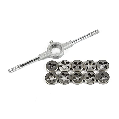 LPMPCZKZGF 11 stücke Metrik Tap Die Set Kohlenstoffstahl Schraube Gewindebohrer Kit Tretschlüssel Kit Professionelle Fadenanzeige Handwerkzeuge Werkzeuge für Werkzeug LPMPCZKZGF 11 stücke Metrik Tap Die Set Kohlenstoffstahl Schraube Gewindebohrer Kit Tretschlüssel Kit Professionelle Fadenanzeige Handwerkzeuge Werkzeuge für Werkzeug von LPMPCZKZGF
