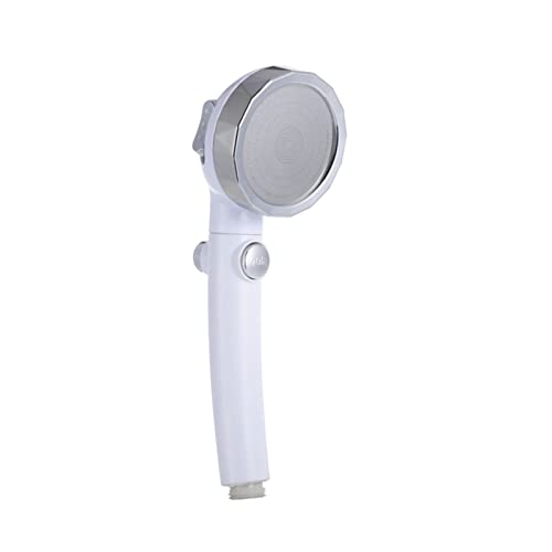 LPMPCZKZGF 2 stücke Einstellbare 3 Modi Duschkopf Hochdruck Badezimmer Druckbad Duschkopffilter for Wasser SPA Sprühdüse Dusche(Silver White) von LPMPCZKZGF