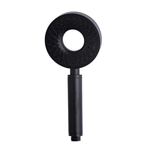 LPMPCZKZGF 2 stücke Weiß/Schwarz Runde 360 Grad drehbar selbstreinigende Wassereinsparung 3 Sprühmodelle Badezimmer Handheld Duschkopf Dusche(schwarz) von LPMPCZKZGF