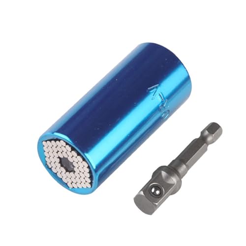LPMPCZKZGF 7–19 mm Universal-Drehmomentschlüssel-Kopf-Set Magic Key Grip Stecknuss-Bit Bohrmaschine Ratsche Buchsenschlüssel Multi-Handwerkzeuge Hülsenfassung(Blue) von LPMPCZKZGF