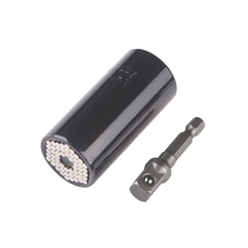 LPMPCZKZGF 7–19 mm Universal-Drehmomentschlüssel-Kopf-Set Magic Key Grip Stecknuss-Bit Bohrmaschine Ratsche Buchsenschlüssel Multi-Handwerkzeuge Hülsenfassung(schwarz) von LPMPCZKZGF