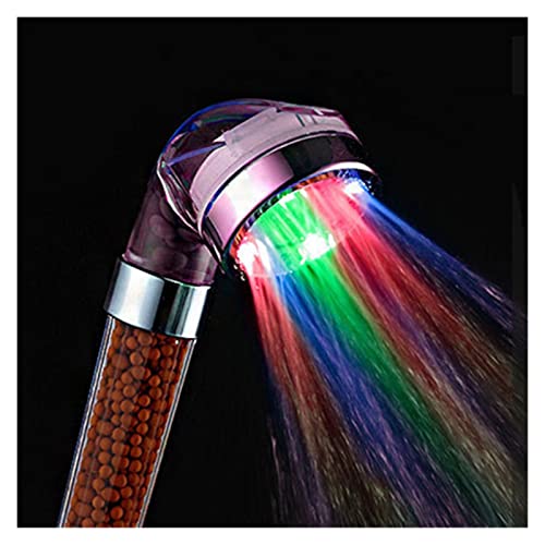 LPMPCZKZGF Dusche SPA Duschkopf Druckersparung Wassereinsparung Temperaturkontrolle Bunte Handheld Großer Regen Dusche Dusche(Colorful self-Change) von LPMPCZKZGF