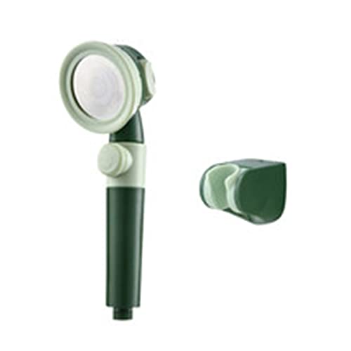LPMPCZKZGF Einstellbarer Duschkopf Hochdruck 3 Modi Drucktümpfefilter for Wasser Duschkopf Badezimmer Zubehör Halter Sprayer Dusche(Green-Holder) von LPMPCZKZGF