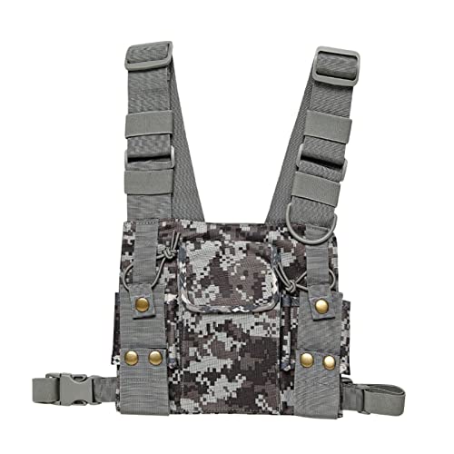 LPMPCZKZGF Kabelbaum Rig Bag Taschenpackung Holster Weste for Walkie Talkie Kompatibel for Baofeng UV-5R UV-82 Zweiwege Radio Rettungswesentliche Tarnung Intercom-Tasche von LPMPCZKZGF