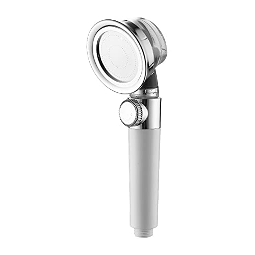 LPMPCZKZGF Leistungsstarker Druck-Filter-Reinigung Haushaltsdusche-Kopf-Wasserersparender Baldachin Handheld-Single-Head-Zyklonblatt Dusche(Wit) von LPMPCZKZGF