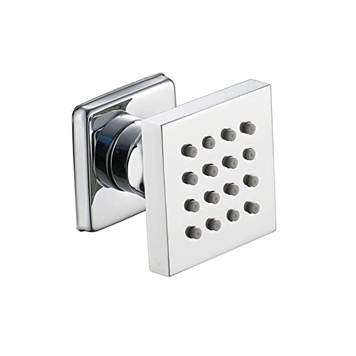 LPMPCZKZGF Messing Square Duschkörper Spray Jets Kopf 1 Packung Schwarz/Chrom 2 Zoll Dusche(Chrome) von LPMPCZKZGF