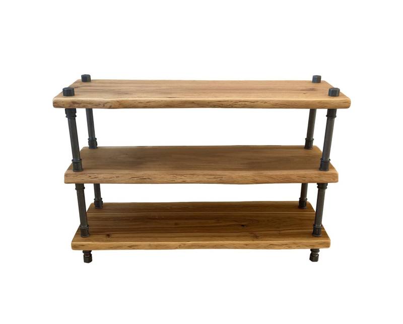 LPManufaktur Schuhregal Alva Regal Schuhschrank Holz Eiche Rohr massiv Garderobe Standregal, modernes handgefertigtes Design aus Deutschland von LPManufaktur