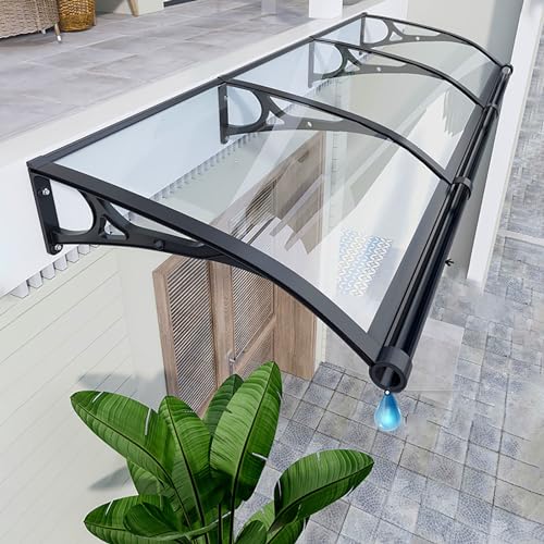 LPOAZf Polycarbonat-Überdachung für Eingänge – Wetterfester Unterschlupf, Regen- und UV-Schutz, große Türabdeckung, 80 x 90 cm LPOAZf Polycarbonat-Überdachung für Eingänge – Wetterfester Unterschlupf, Regen- und UV-Schutz, große Türabdeckung, 80 x 90 cm von LPOAZf
