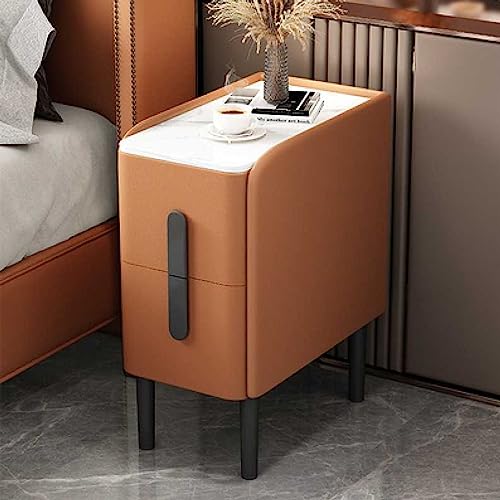 Nachttisch Nachttisch Holz Nachttisch mit 2 Schiebeschubladen Modernes Design Schmaler Beistelltisch für Schlafzimmer oder Wohnzimmer von LPOAZf