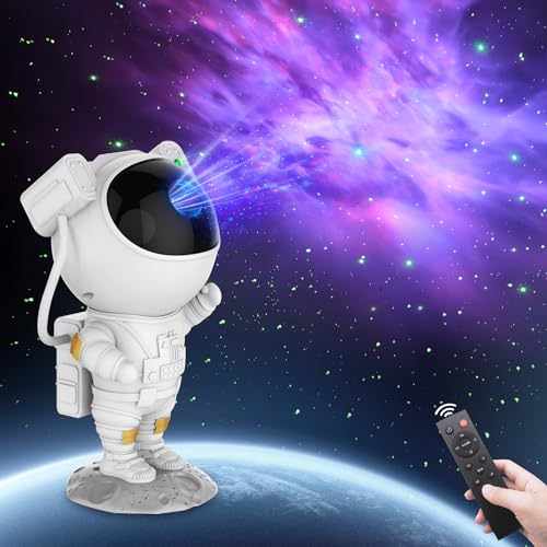 Astronaut Galaxy Projektor - Sternenprojektor, Ferngesteuertes Raumfahrer-Nachtlicht mit Timer, für Spielzimmer, Geschenk für Kinder Erwachsene für Schlafzimmer, Weihnachten, Geburtstage, Valentinstag von LPONGPOCUI