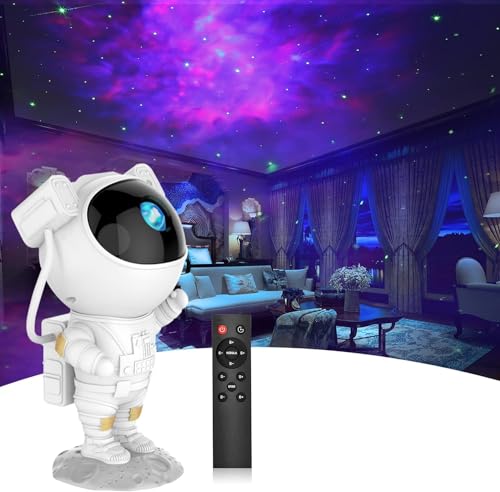 Astronaut Star Projector - Galaxy Night Light Ferngesteuertes Astronauten-Nachtlicht mit Timer für Spielzimmer, Schlafzimmer, Weihnachten, Geburtstag, Valentinstag, Geschenke für Kinder und Erwachsene von LPONGPOCUI