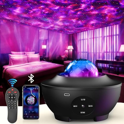 Sternenhimmel Projektor Galaxy Light - Galaxy Projector Nachtlicht Projektor, Starry Night Light Projektor für Kinder, in Bluetooth & Musik Lautsprecher & Timer, Geschenk zur Zimmer Dekoration von LPONGPOCUI