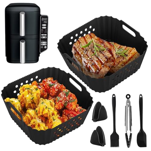 7PCS Ninja Heißluftfritteuse Zubehör, Airfryer Zubehör für Ninja Double Stack 7,6 l Heißluftfritteuse SL300EU, Silikonform Ninja Dual Zone Heißluftfritteuse Zubehör, Handschuhe, Silikonzange 7PCS Ninja Heißluftfritteuse Zubehör, Airfryer Zubehör für Ninja Double Stack 7,6 l Heißluftfritteuse SL300EU, Silikonform Ninja Dual Zone Heißluftfritteuse Zubehör, Handschuhe, Silikonzange von LPQKCcY