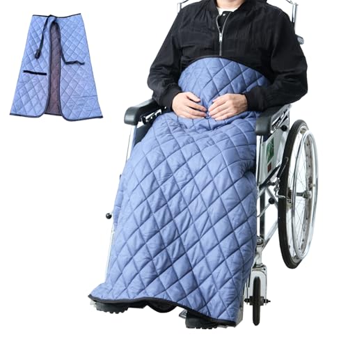 LPRYAO Rollstuhl Decke | Winter Dreilagige Verdickte Warme Erwachsene Rollstuhldecke Beindecke Kniedecke | Decke für Rollstuhlfahrer | Universelle Passform für Rollstühle (Hellblau, 44.1 * 49.2inch) von LPRYAO